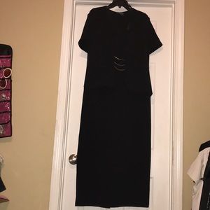 Beautiful Black and Silver Maxi Dress